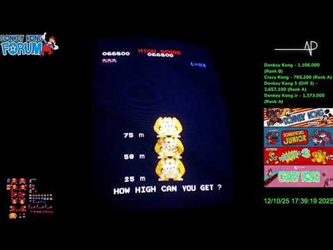 Donkey Kong - 1,107,800pts. (Arcade) Kill Screen