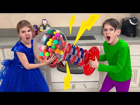 Five Kids Colorful Gumball Machine + more Children's Songs and Videos