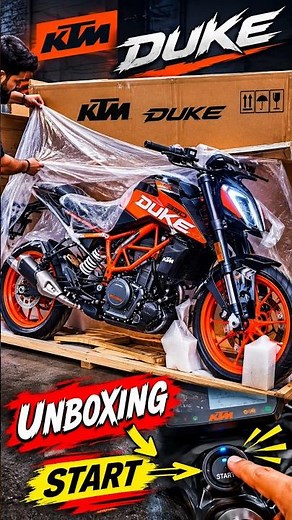 KTM Duke Bike Unboxing 🔥🏍️ | Box से निकली दमदार Duke 😱 #shorts#KTM #KTMduke #Duke #BikeUnboxing