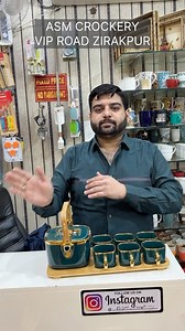 9.9K reactions · 401 comments | 9 pieces premium porcelain tea set Including 6 gold plated cups gold plated kettle with lid Bamboo tray Premium quality Ideal for home use and gifting Visit us at ASM CROCKERY SCO 12 VIP road Zirakpur Also deals in all kinds of room heater 3 rod, 2 rod room heaters available Havells ofr oil filled radiators available #chandigarh #zirakpur #panchkula #mohali #zirakpur #crockery #fineliving #porcelain #teaset #kettleset | ASM Crockery | Facebook