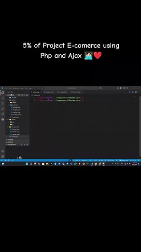 #Part1 5% of Project E-comerce using Php and Ajax 🧑🏻‍💻❤️
