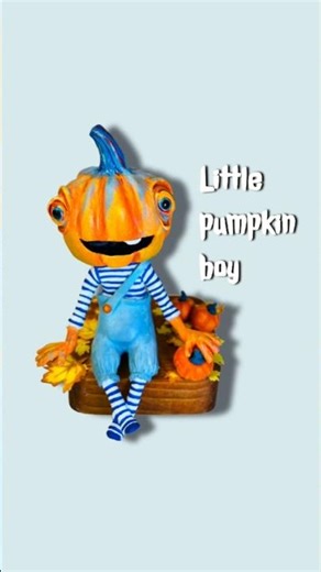 My Little Pumpkin Boy 🎃 | Cute Fall Clay Sculpture Tutorial
