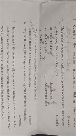 class 9 english question paper
