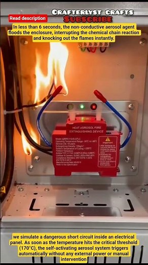 Aerosol Fire Suppression System‪@Crafterlystcrafts‬ #FireSafety#ElectricalFire#FireSuppression