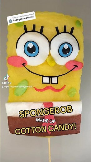 SPONGEBOB MADE OF COTTON CANDY!