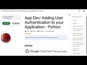 App Dev: Adding User Authentication to your Application - Python | #GSP186 | #qwiklabs | #arcade