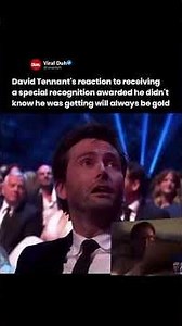 David Tennant’s reaction to receiving a Special Recognition Award at the National 💡✨