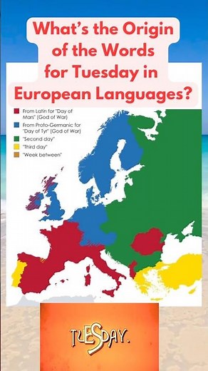 The Hidden Meaning Behind Tuesday Across Europe #linguistics #mapping