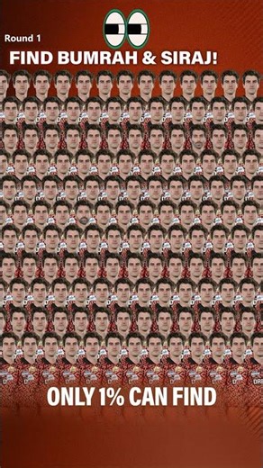 👀 Can You Spot Jasprit Bumrah & Mohammed Siraj? Round 1 Challenge Begins! 🔥 #shorts