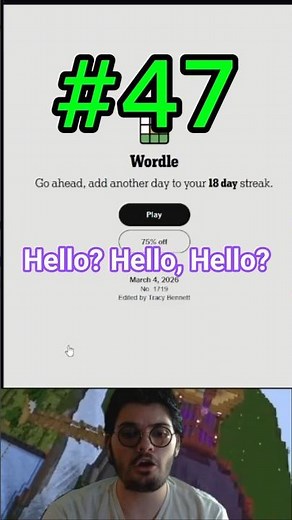 Hello? Hello, hello? | Wordle #47 #nytgames #wordle #puzzle