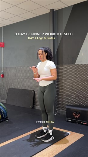 3 day beginner workout split: DAY 1: legs & glutes @AYBL - RUBY #workoutsplit #beginnergymtips #GymTok #gluteworkout #legdayworkout