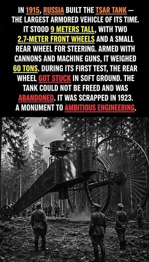 The Tsar Tank: Imperial Russia's Weirdest Weapon #historyshorts #russia #tank