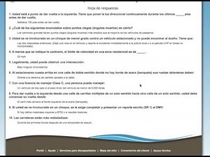 Muestra del examen escrito para Licencia de Manejar Clase C Examen 2