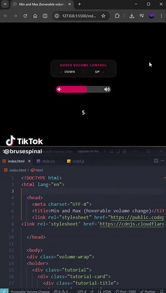Hoverable Volume Change #programación #javascript #desarrollo #código #volumen #free