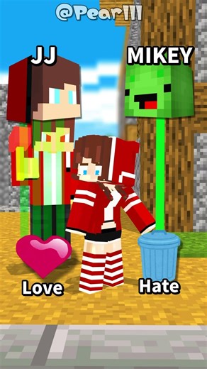 JJ sister Choose JJ or Mikey - MAIZEN Minecraft Animation #shorts