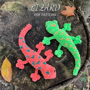 Lizard Crochet Pattern: No Sew Amigurumi Gecko (PDF in English) - Etsy