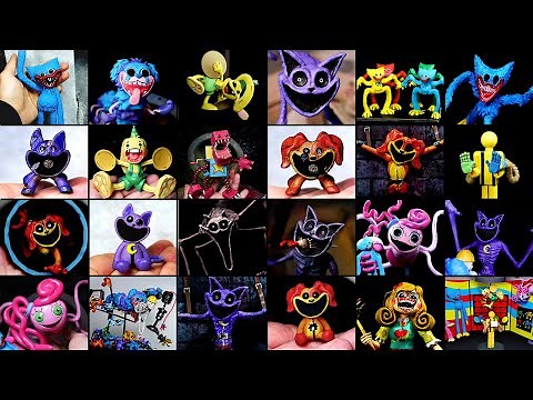 Making All Poppy Playtime Chapter Characters Sculptures Timelapse