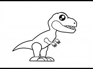 Zeichnen Lernen für Anfänger T-Rex Dino Tutorial für Anfänger Drawing T-Rex Step-by-Step