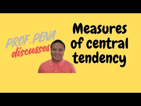 Prof Pena discusses measures of central tendency