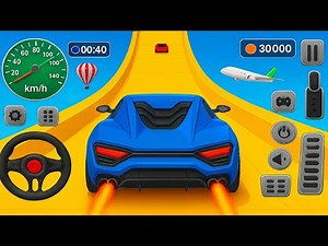 Ramp Blue Car Racing Flyover 3D | Ramp Car Stunt Racing Simulator | Android Gameplay