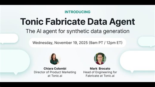 Introducing the Fabricate Data Agent: the AI agent for synthetic data generation | Yasasi Agra R.