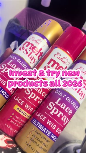 All 2026 we’re investing in better tools, new products, and elevated results 💕 Esha’s Melt Slay Spray is a 10/10 no debate! I’m not a gatekeeper AT ALL. I literally walked into the store, saw it, checked TikTok to see if it was trending (it was 👀), grabbed it, used it on a client and BABYYYY… this works like MAGIC ✨ Melted, laid, and slayed.