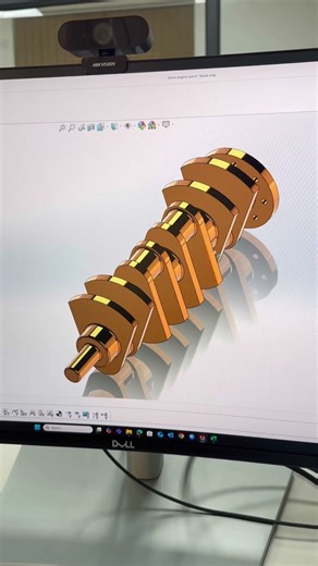 Crank shaft design in solidworks learn solidworks #solidworks