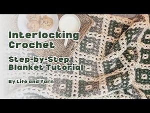 How to Make a Chunky Checkered Interlocking Crochet Blanket Step by Step Tutorial