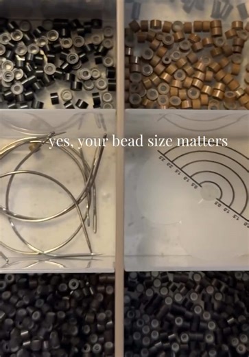 Bead size matters ✨ Not all extension installs are created equal, and the size of your beads plays a huge role in comfort, longevity, and overall hair health. Smaller, properly placed beads = less tension, better blending, and a more seamless grow-out. At Peace Hair Co, we’re intentional about every detail💕 from bead size to placement, because luxury extensions should feel just as good as they look. 🤗 Whether you’re wearing Genius Wefts or K-Tips, the details matter… and your hair deserves tha