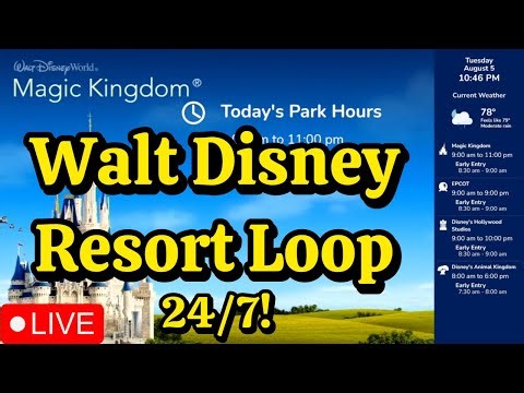 🔴LIVE 24/7 | Walt Disney World TV Loop — Park Hours, Tips, & Updates Like in Disney Resorts!