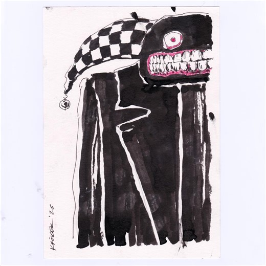 Harlekin #1 Original Ink Drawing – Hand-drawn Illustration (DIN A5) - Etsy