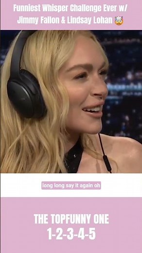 Funniest Whisper Challenge Ever w/ Jimmy Fallon & Lindsay 🤯 #shrots #funny #celebrity #viral #comedy