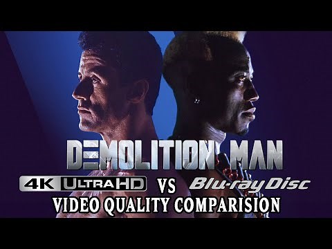 Demolition Man (1993) 4K Ultra HD Vs Bluray - Image comparison