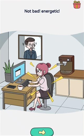 brain out level 106 and don't be seen dozing off by the Boss.