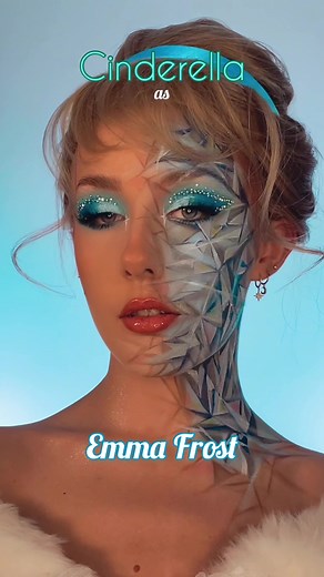 Princesses as Superheroes: Cinderella as Emma Frost Makeup Transformation