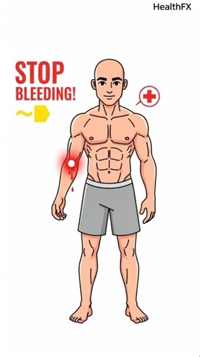 Stop Bleeding FAST! First Aid Tips That Save Lives 🚨 #shorts #HealthFX #viral #stopbleeding