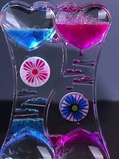 Liquid Motion Bubbler Timer Hourglass Sensory Toy for Kids Adults Office Home Sandglass Acrylic Desk