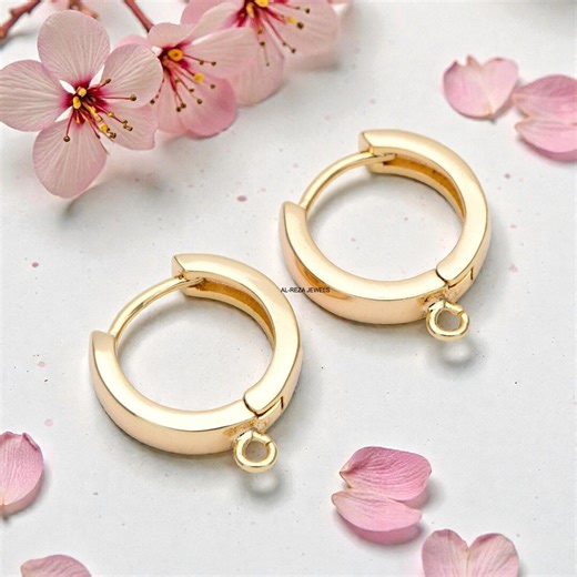 Hoop Earring Silver / Brass 14kt Gold Filled Wedding Earrings - Etsy