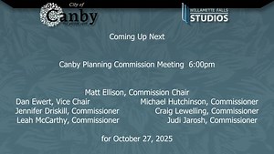Canby Planning Commission Meeting - 6pm for October 27, 2025