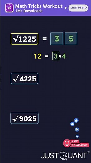 Math Tricks - Square Roots - Mental Math Tricks - Easy Maths - Simplification Tricks #mathtricks