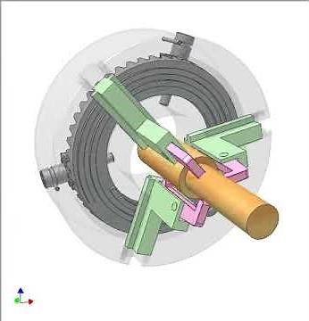 Self-centering chuck of six clamping points