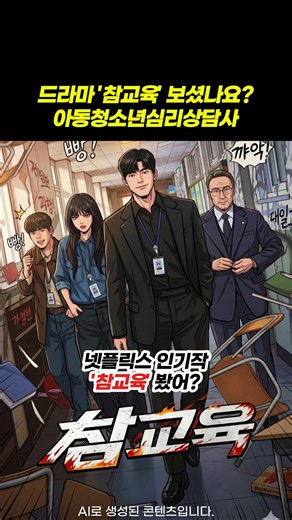 넷플릭스 드라마 참교육 열풍에 떠오르는 직업은? 아동청소년심리상담사