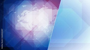 Abstract world map design connected dots and lines creating geometric surface with clear space for copy