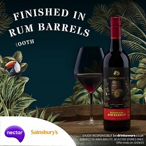 90 reactions · 25 comments | Discover Jacob’s Creek Double Barrel Shiraz Cabernet, finished in rum barrels列 Grab yours now from Sainsbury’s and collect Nectar points. | Nectar | Facebook