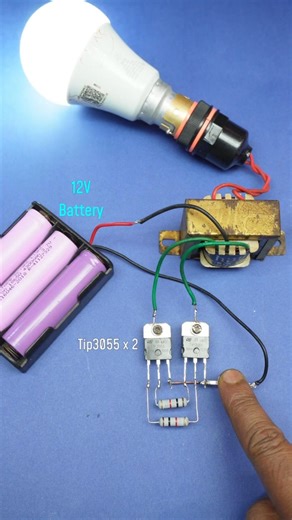homemade inverter #shorts #experiment #scienceproject