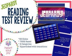 Jeopardy Language Arts/English/Reading Test Review Game (STAAR/TEKS Aligned)