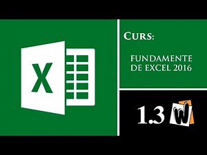 Curs Fundamente de Excel 2016, cap. 1.3 - Bara de opțiuni