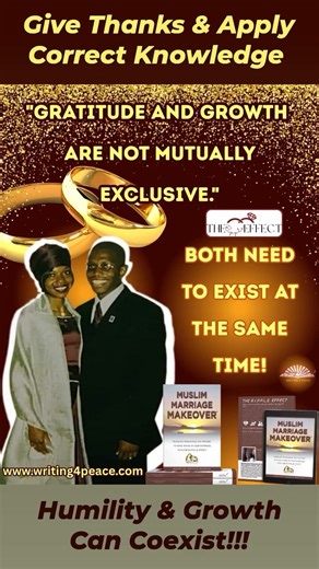 "GRATITUDE & GROWTH ARE NOT MUTUALLY EXCLUSIVE." In fact, BOTH NEED...