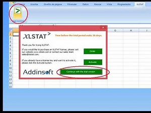 instalar y configurar xlstat