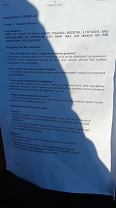 Grade 11 History Research ProjectKey Question:HOW DID IDEAS ... | Filo